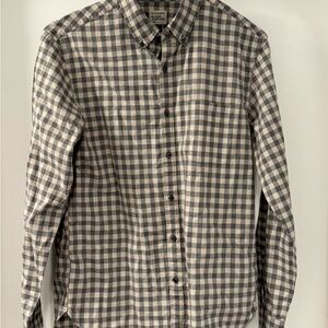 J. Crew Gray Checkered Casual Shirt